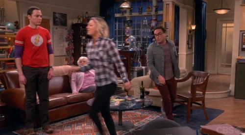 Penny leaving so she doesn't have to answer Amy's leading question.