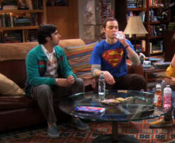 Sheldon drinks raj water