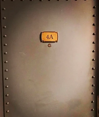 Leonard's apartment door.