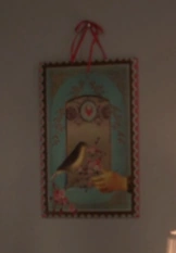 Bird print from 4B door.