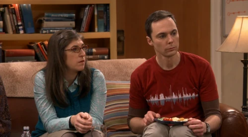 Listening to Penny and Leonard's Christmas story.