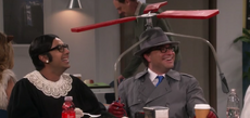 Guys laughing at the Sheldon impersonation.