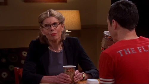 Beverly and Sheldon in the café.