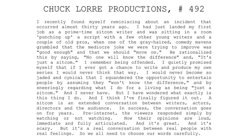 Chuck Lorre Productions, #492
