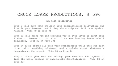 Chuck Lorre Productions, #596