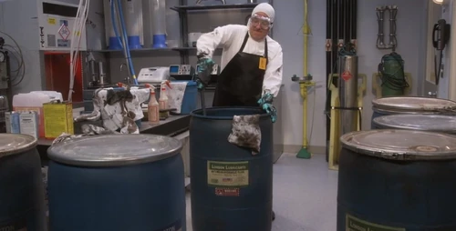 Barry scrubbing out irradiated grease.