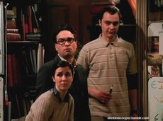 Gilda, Leonard and Sheldon in the original pilot.