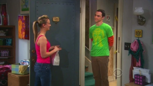 Sheldon tempts Penny.