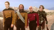 TNG characters walking through the desert.