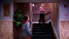 Penny catches Leonard trying to scare off her study partner.