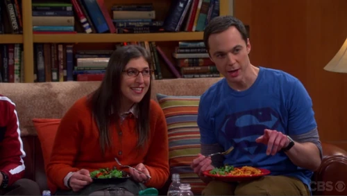 Amy happy when talking about the two of them in love.