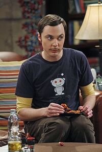 Sheldon with mustache