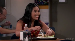 Mandy greeting Leonard.