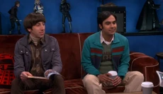 Raj and Howard meeting Claire the screenwriter.