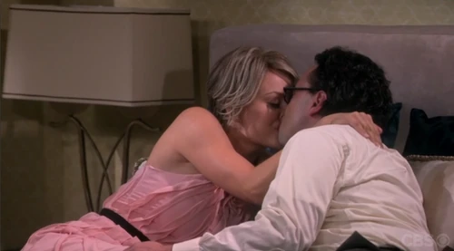 Penny going after Leonard passionately.