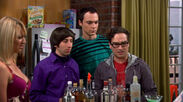 The gang shock that Raj was talking to Penny.