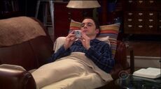 Sheldon's alarm goes off.