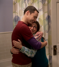 Amy and Sheldon finally happy.