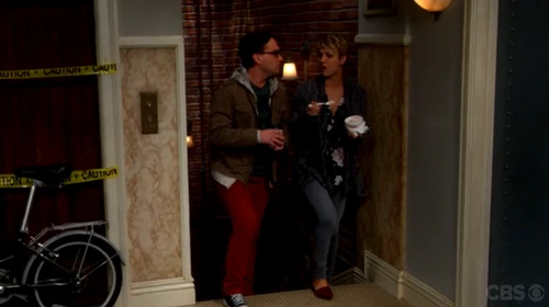 Discussing finances and the comic book store with Penny.