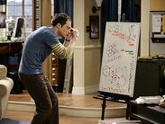 Sheldon is stuck trying to solve something.