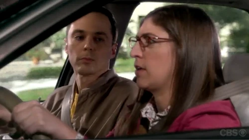 Amy has a secret and Sheldon thinks she is acting odd.