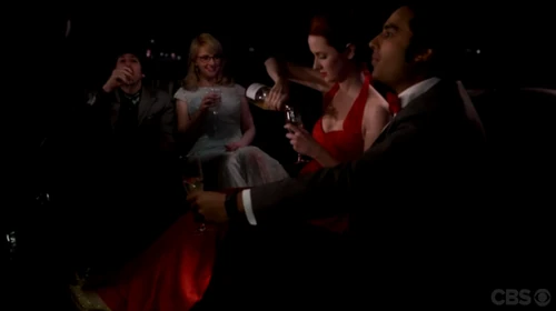 Two couples in the limo.