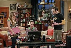 Leonard with Sheldon and Penny.