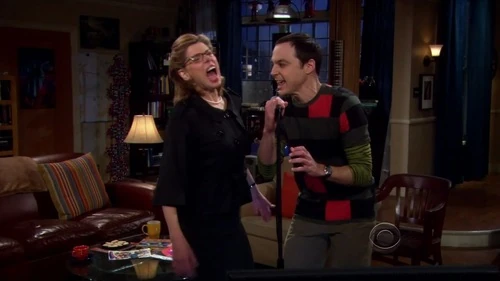 Beverly and Sheldon singing together.