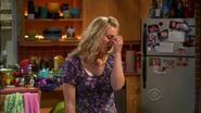 A disgusted Penny is trying improvisation with Sheldon.