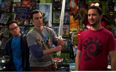 Sheldon and his mortal enemy Wil Wheaton.