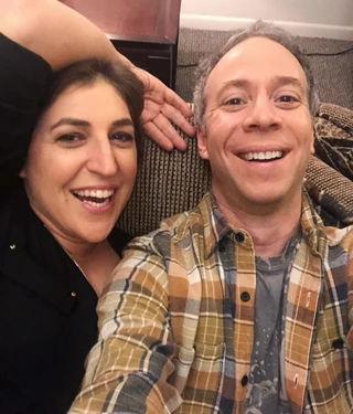Mayim and Kevin - last episode taping.