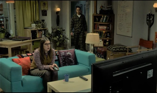 Amy watching the old VHS tape.