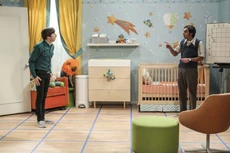 Finding the squeaks in the floor.