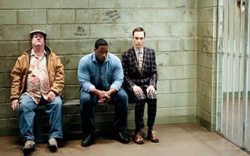 Sheldon's spot in the holding cell.