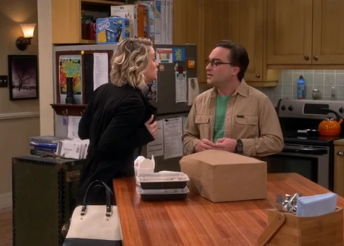 Penny's inappropriate shirt worn on a sales call.