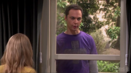 Sheldon in the window.