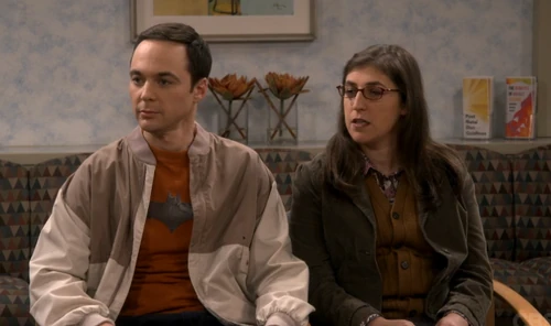 Sheldon and Amy waiting.