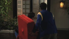 Taking Penny's vermin infested chair up to 4A.