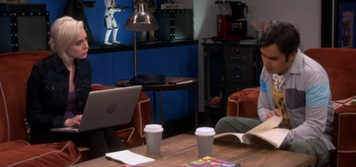 Working with Claire on her script.