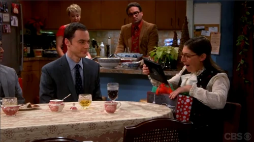 Amy loves his Christmas gift. Sheldon hopes it'll make her sad.
