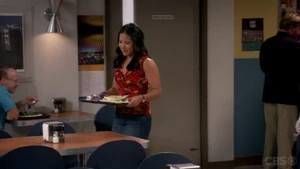 Entering the Caltech cafeteria.