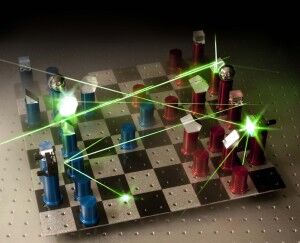 A three-dimensional chess board . . . like Spock's . . . and Sheldon's.