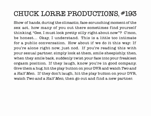 Chuck Lorre Productions, #193.