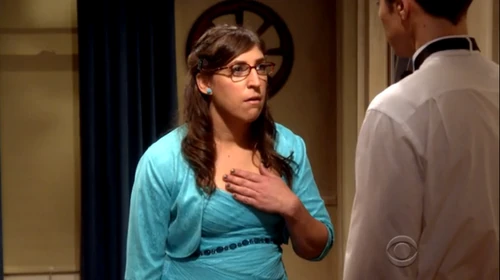 Amy about to have a panic attack.