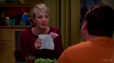 Penny wrote down what Leonard had been working on.