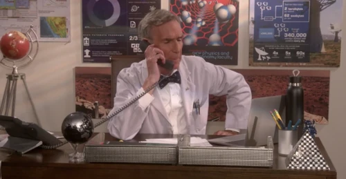 Bill Nye talking to Neil deGrasse Tyson.