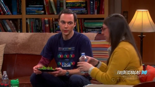 Amy talking to Sheldon about the position.