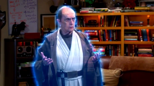 Arthur dressed as a Jedi master.