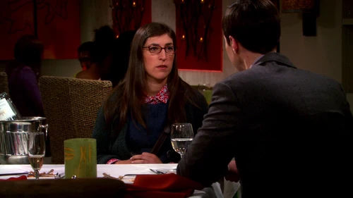 Amy's reaction to Sheldon's Spider-Man "statement from the heart".