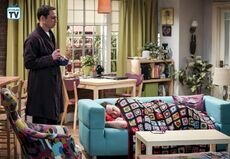 Sheldon finds Leonard on the couch.